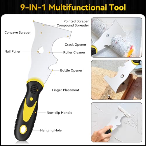 7-Piece Stainless Steel Putty Knife Tool Set E6605
