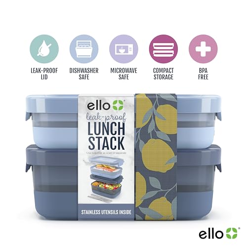 2-Pack Plastic Food Storage Container Bento Box S874