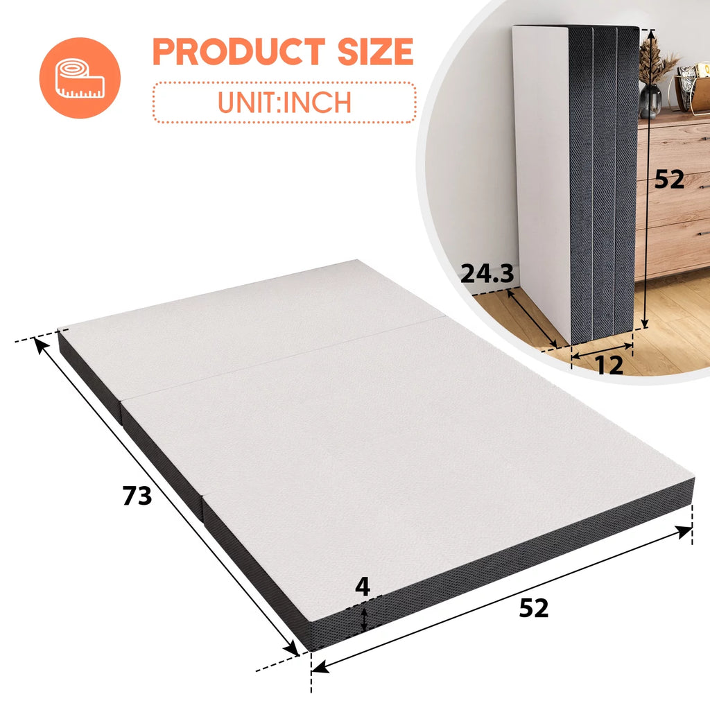3 Inch Foldable Queen Mattress with Washable Cover O25227