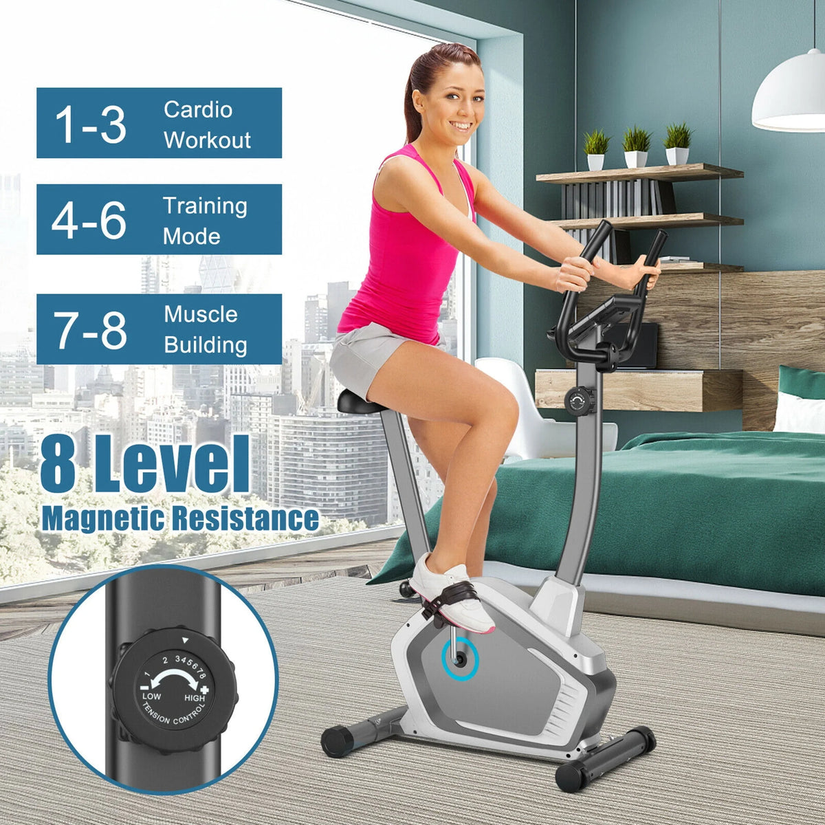Magnetic Upright Exercise Bike J2955