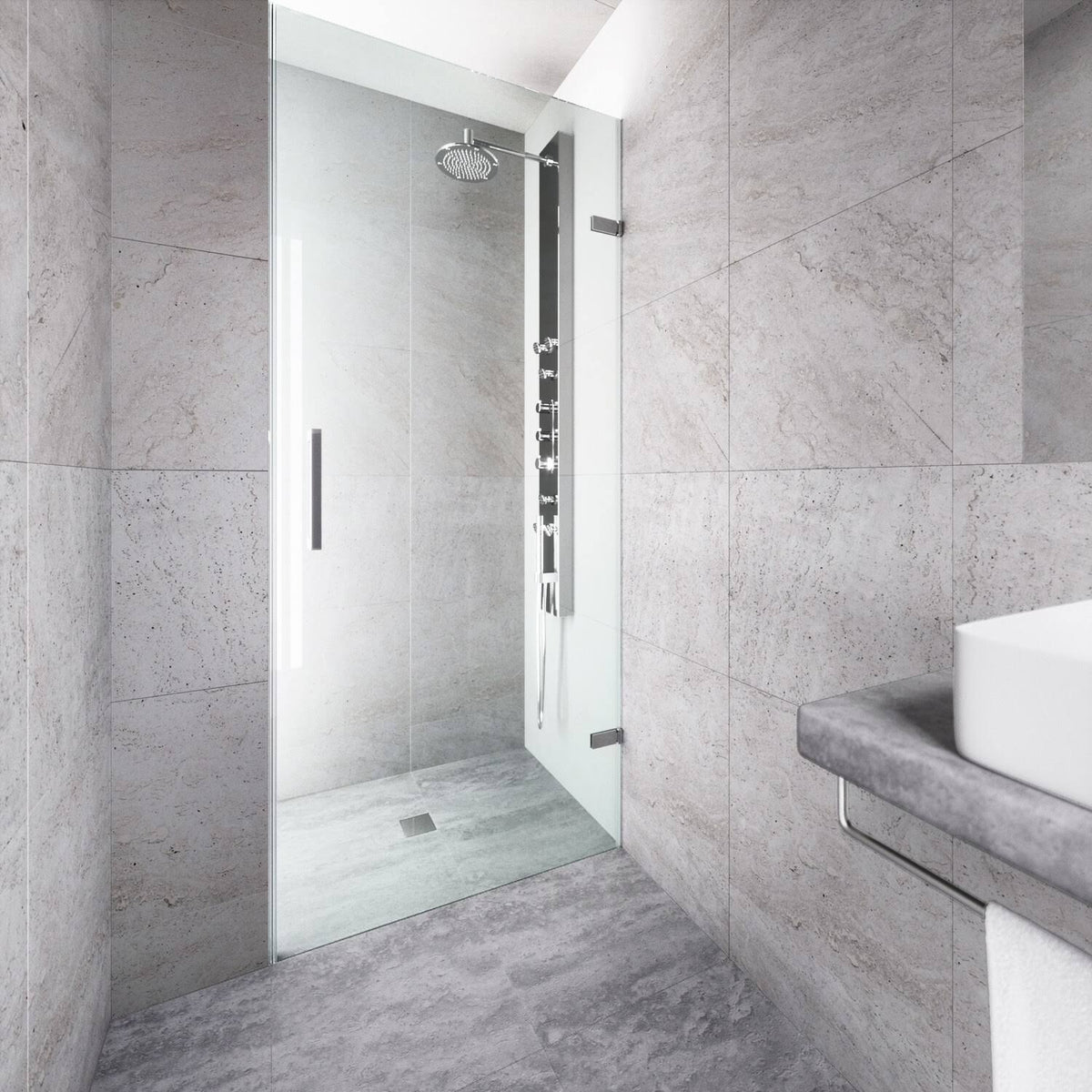 28x22 Frameless Clear Glass Shower Door A529