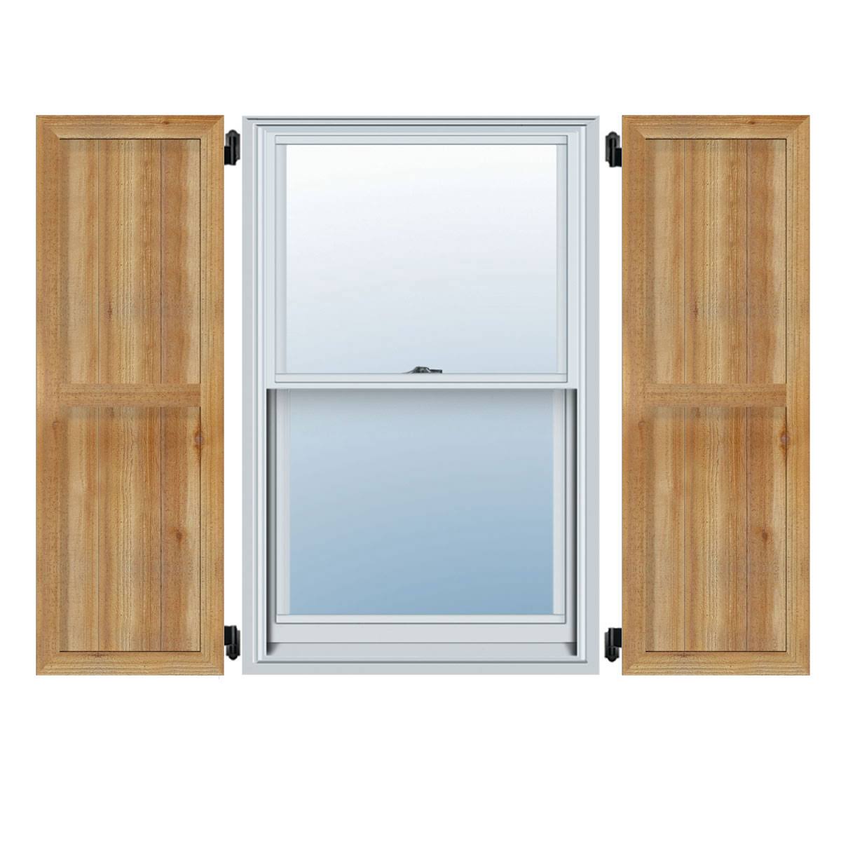 Framed Board-n-Batten Shutters, Rough Sawn Western Red Cedar (Per Pair) B3779
