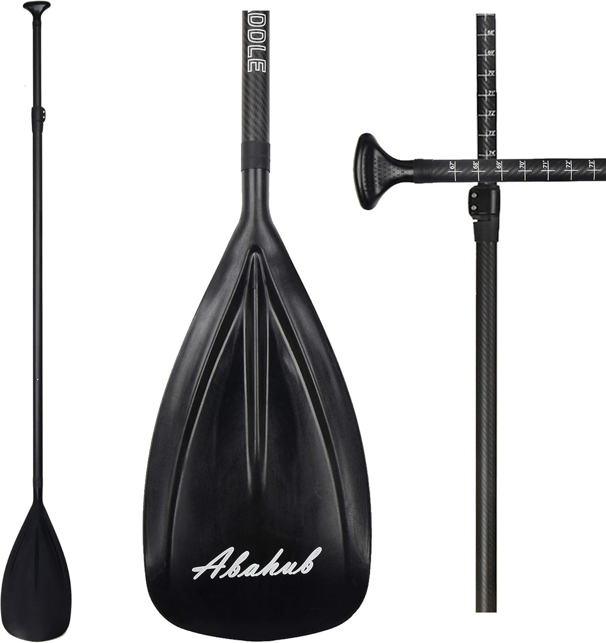 Carbon Fiber 3-Piece Adjustable SUP Paddle Q806