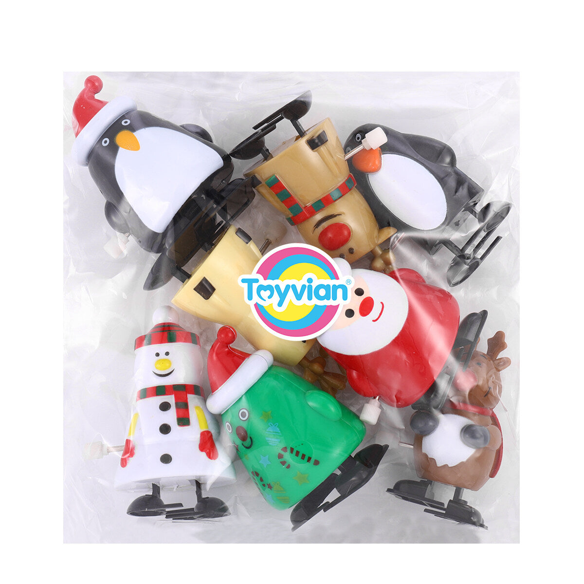 8pcs Christmas Clockwork Wind Up Toys L334952