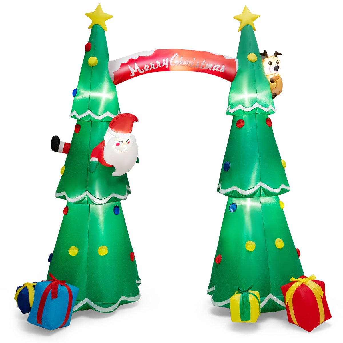 10FT Tall Christmas Inflatable Arch with Air Blower & LEDs A616584