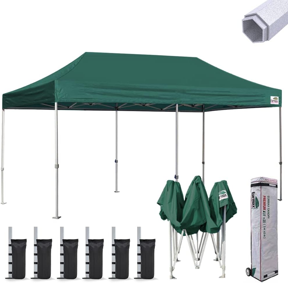 10'x10' Pop-up Canopy Tent with Heavy Duty Wheeled Carry Bag S308963