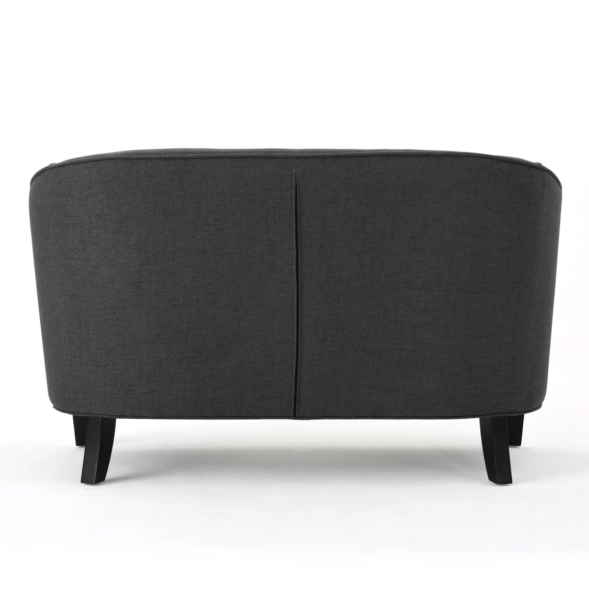 Dark Grey Fabric Loveseat E76647