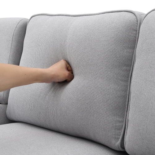 Modern Linen Fabric Sofa with 4 Pillows V42814