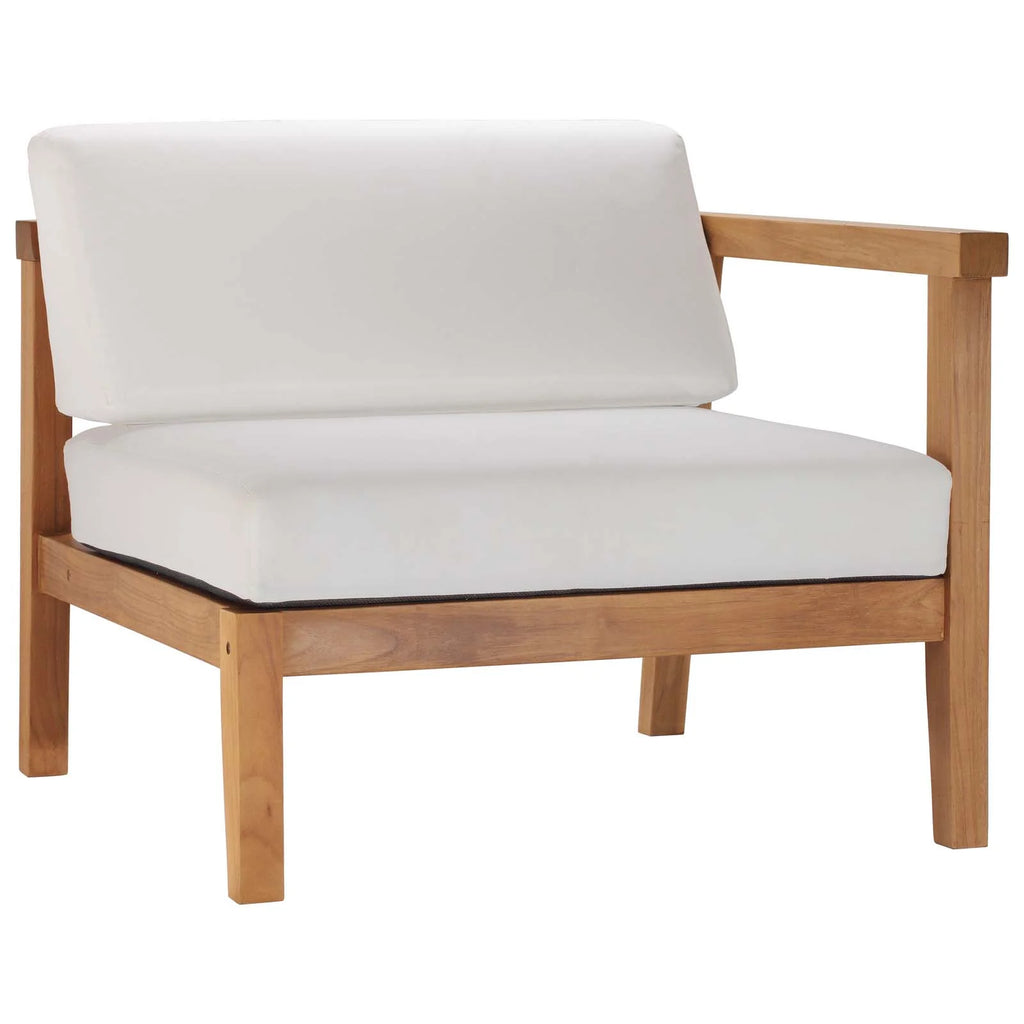 Natural White Teak Wood 3-Piece Sectional Sofa Set X17117