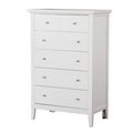 White 5 Drawer Chest T736