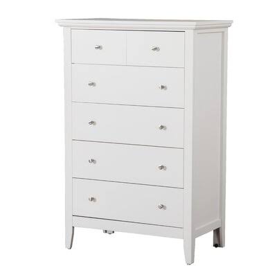 White 5 Drawer Chest T736