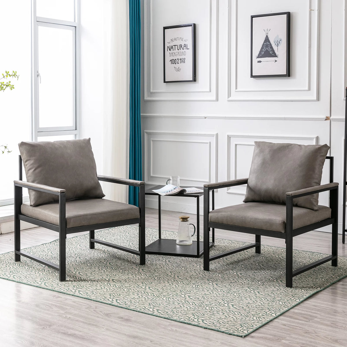 28 inch PU Leather Accent Chair R3157
