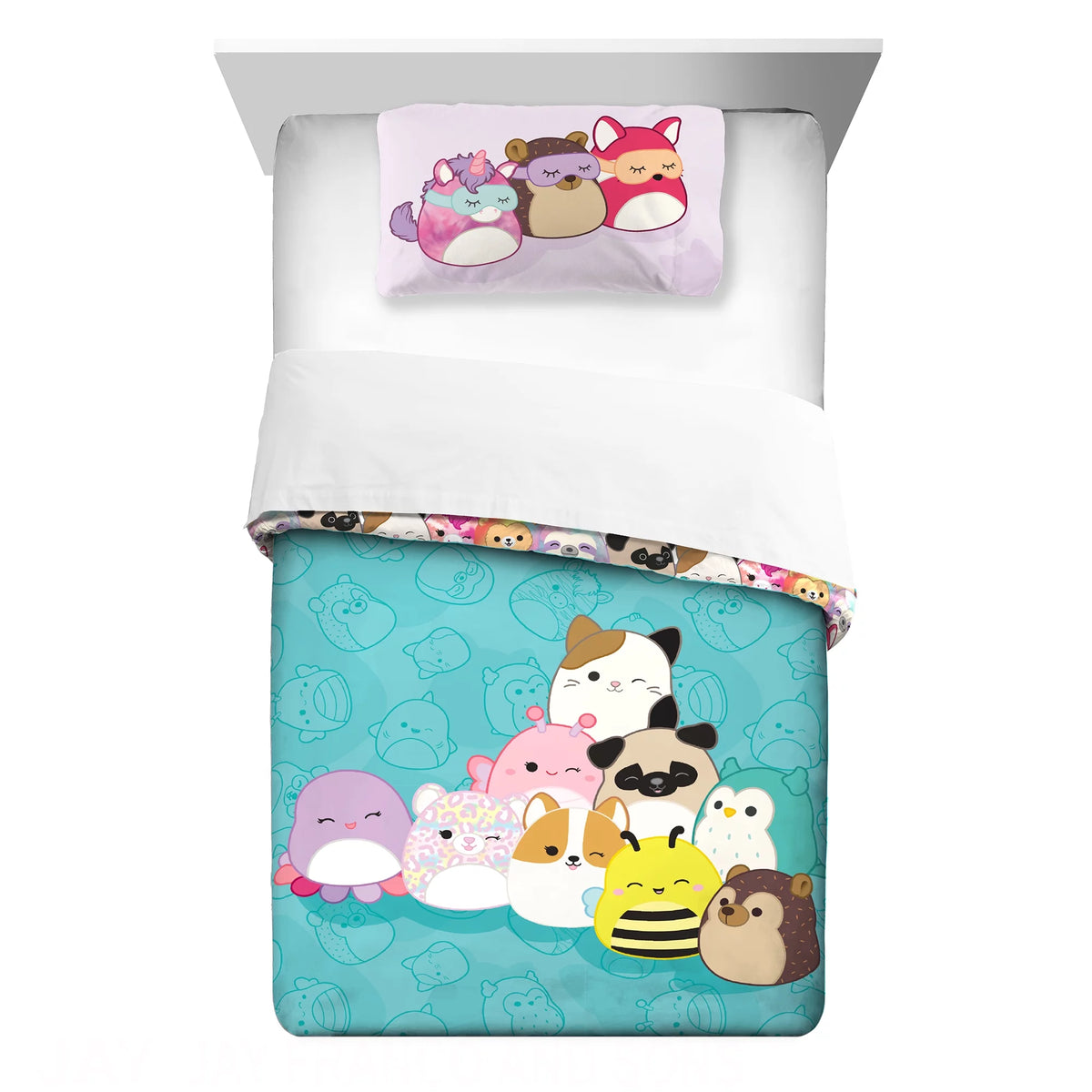 Comforter and Pillowcase 2-Piece Set Twin/Full Reversible Q629