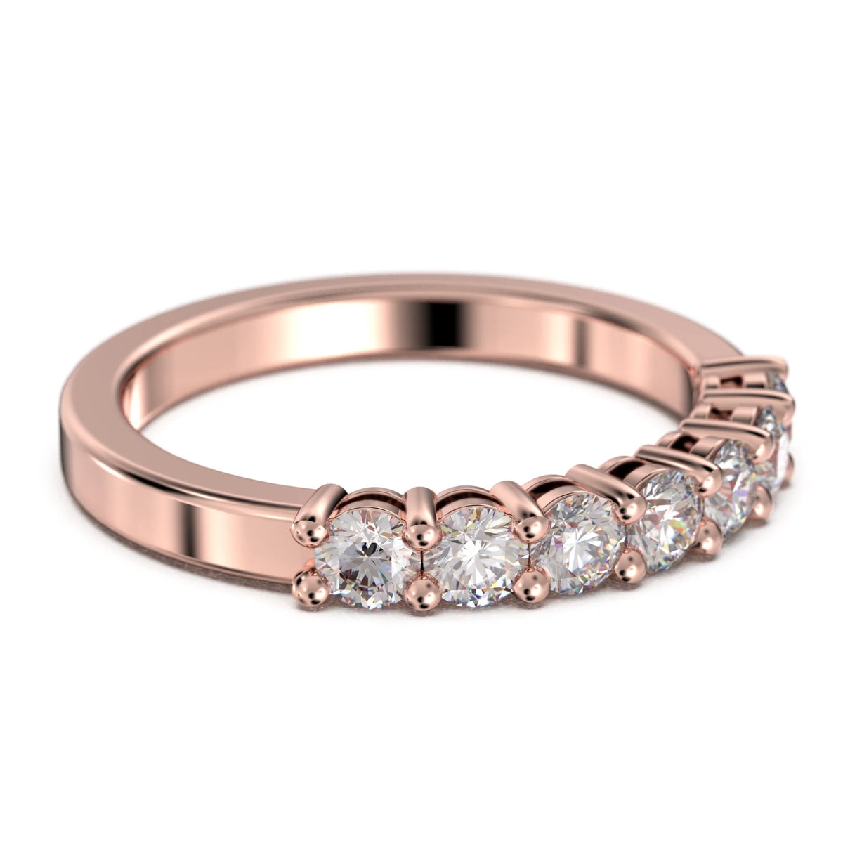 18K Rose Gold Over Silver Diamond Moissanite Ring F8507