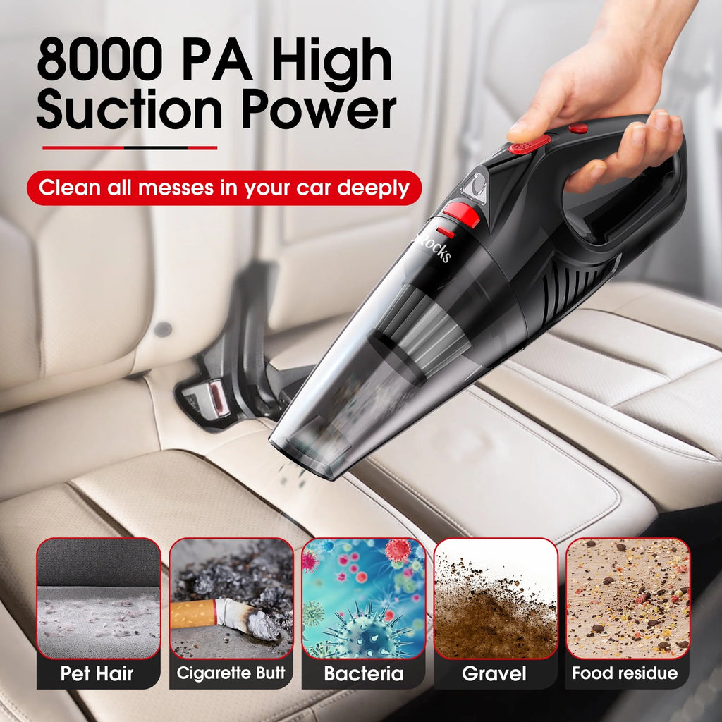Cordless Portable Handheld Car Vacuum Cleaner with LED Lights S819573