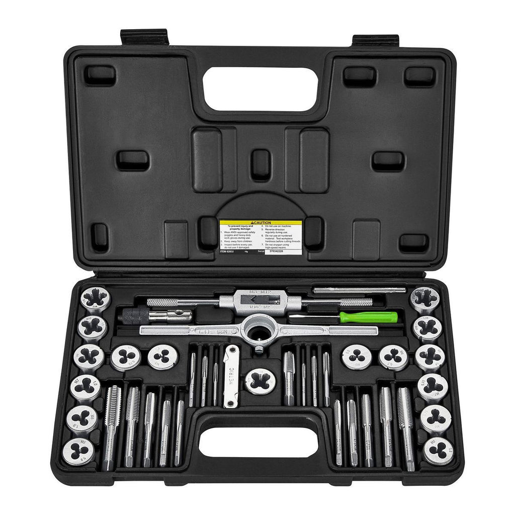 Carbon Steel Metric Tap and Die Set, 40 Piece P988856