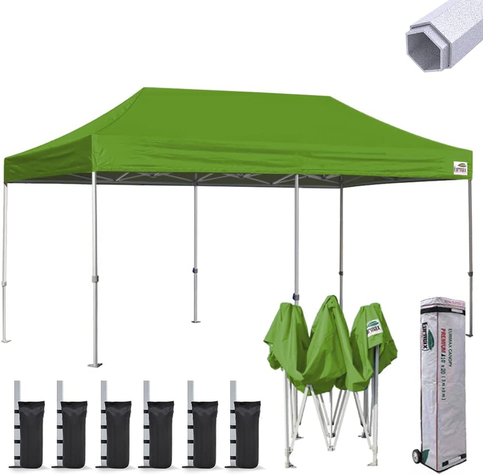 10'x10' Pop-up Canopy Tent with Heavy Duty Wheeled Carry Bag S308963