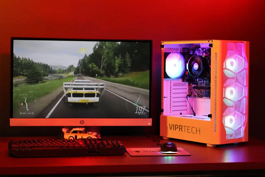 Whiteout Gaming PC Desktop Computer AMD Ryzen 5 5600G 16GB DDR4 128GB SSD 1TB HDD L229