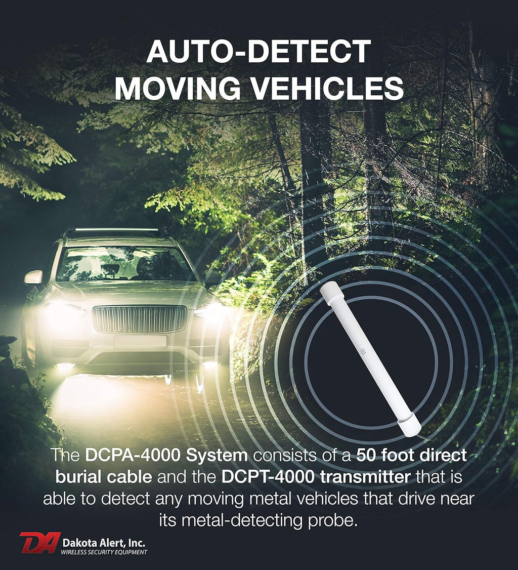 Wireless Driveway Alarm System with Vehicle Detecting Probe Transmitter O48582