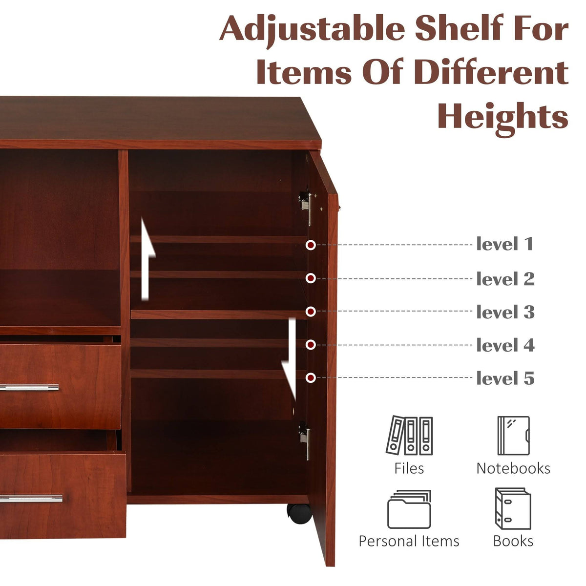 Printer Stand with Casters Mobile File Cabinet I542