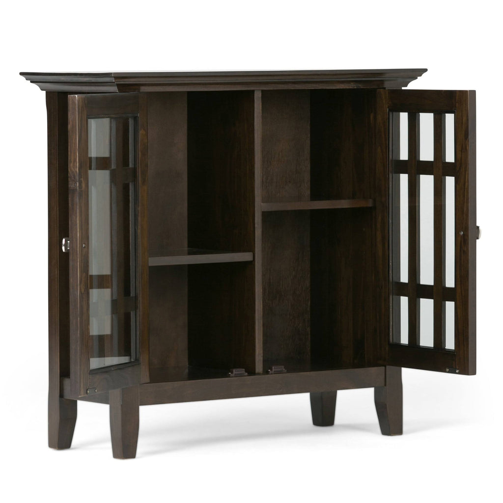 White Solid Wood Storage Media Cabinet A522