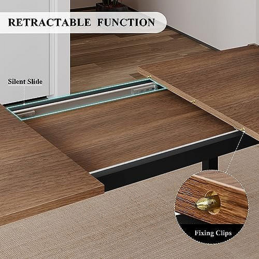 3-Piece Extendable Dining Table Set with 2 Benches K32277