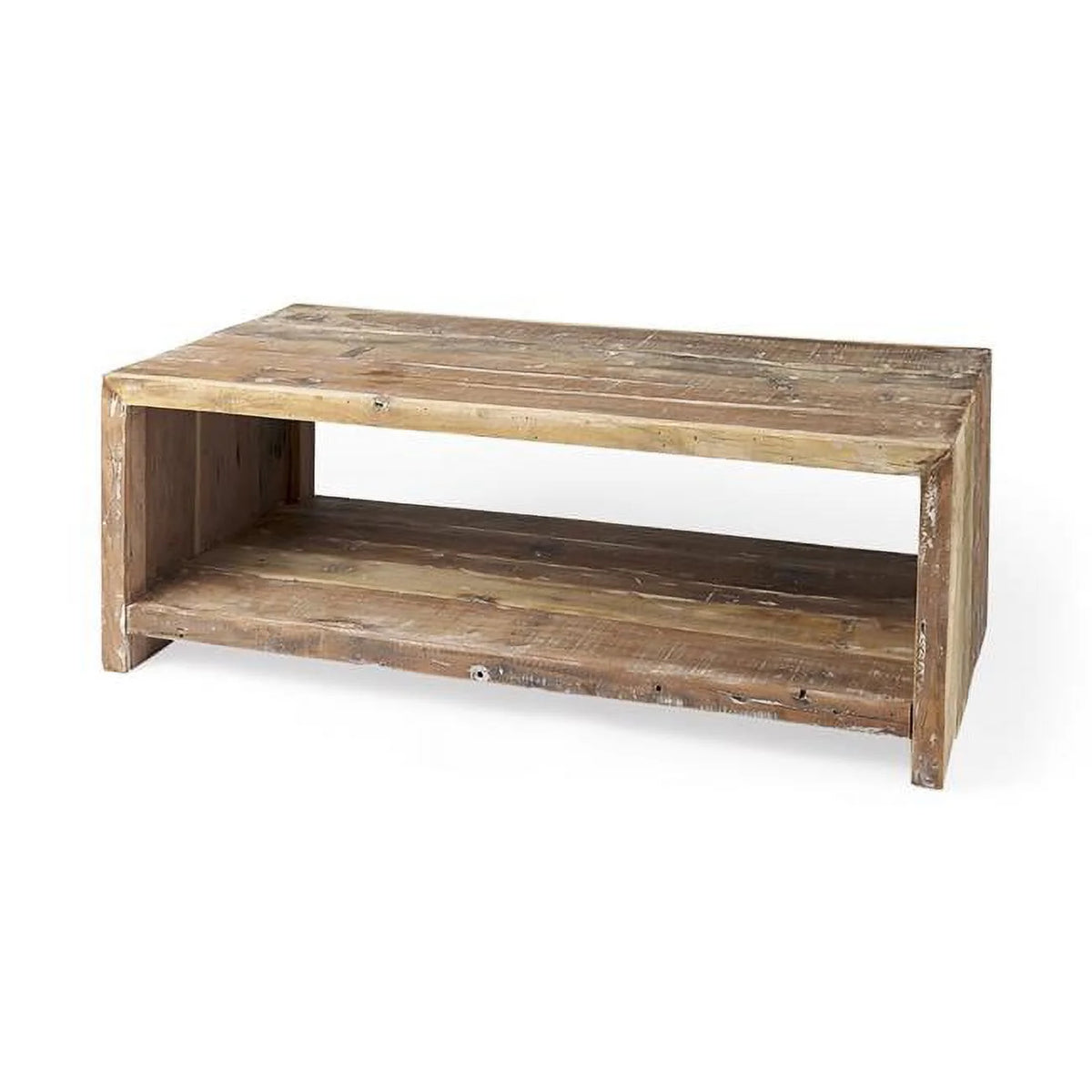 Light Brown Solid Wood Coffee Table Y14949