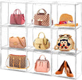 Clear Acrylic Handbag Storage Organizer Box with Magnetic Door X288