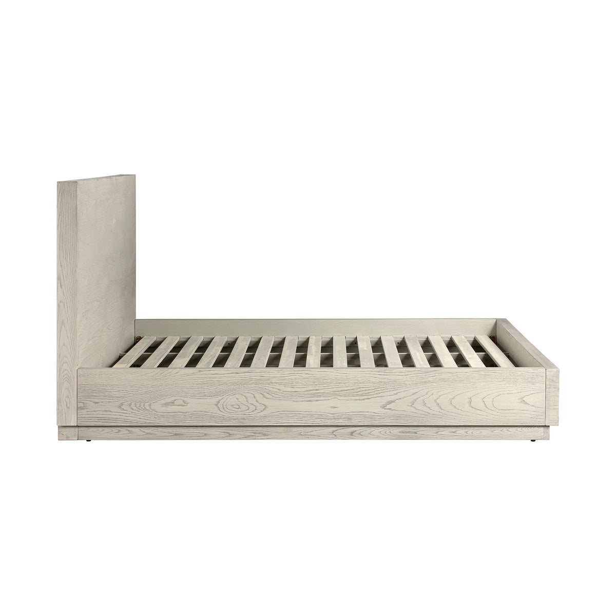 Grey Oak Wood Queen Platform Bed Frame D848