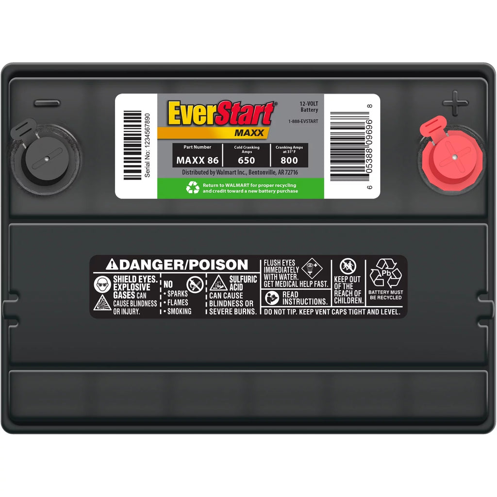 Group Size 86 12 Volt 650 CCA Lead Acid Automotive Battery D806