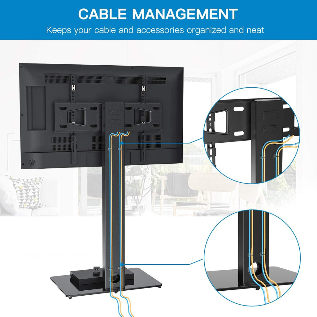Universal Floor TV Stand with Swivel Mount, Height Adjustable, VESA 600x400mm I763