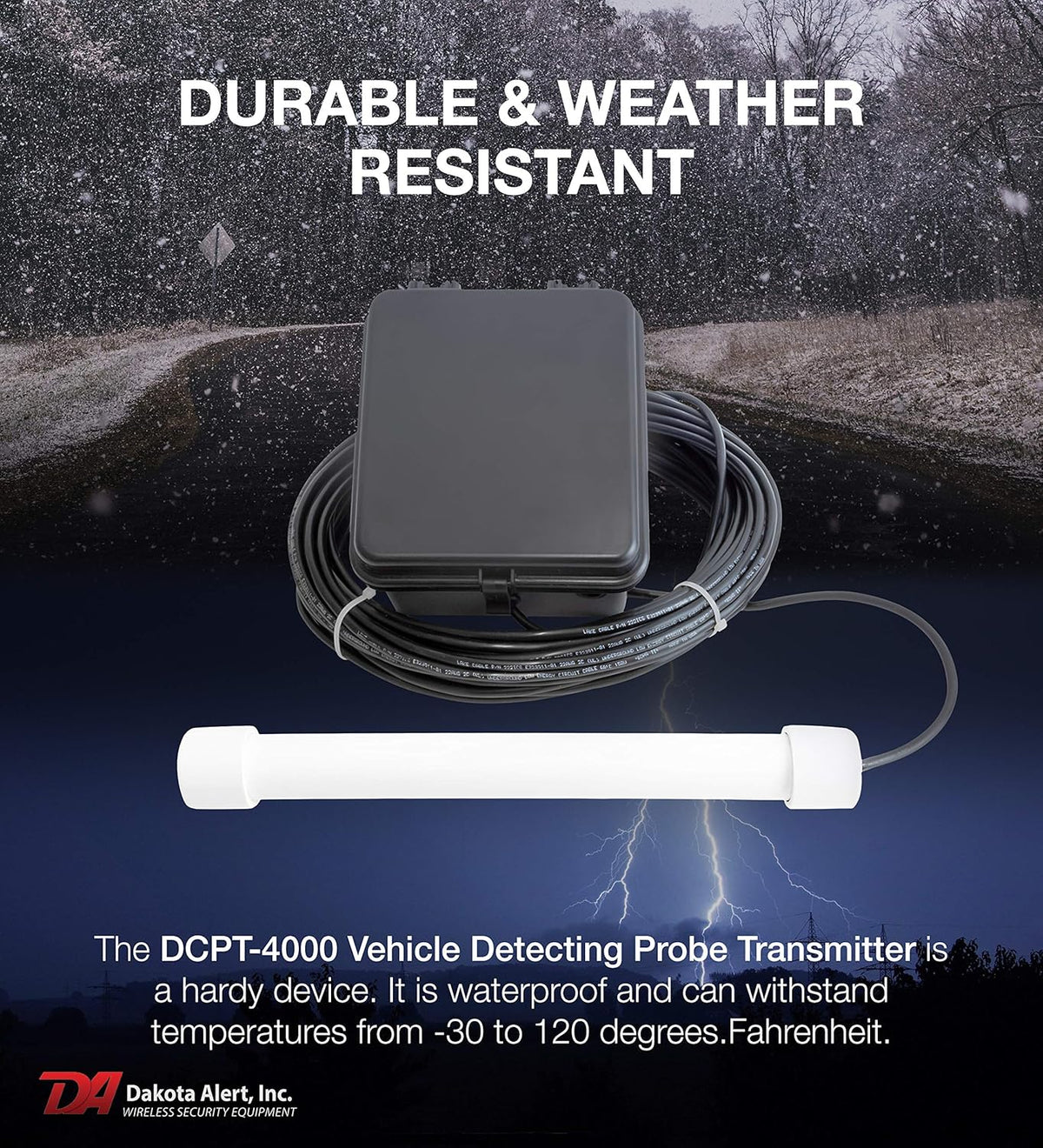 Wireless Driveway Alarm System with Vehicle Detecting Probe Transmitter O48582