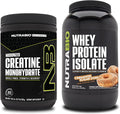 Unflavored Creatine Monohydrate and Cinnamon Sugar Donut Whey Protein Isolate Bundle T28910