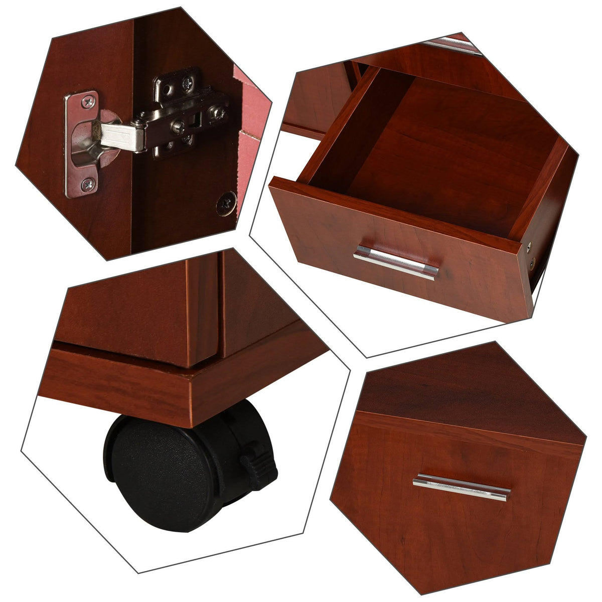 Printer Stand with Casters Mobile File Cabinet I542