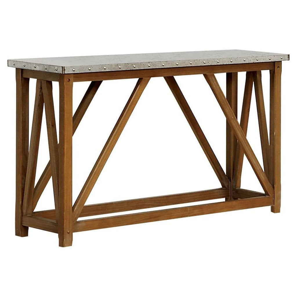 Industrial Wood Console Table P75454