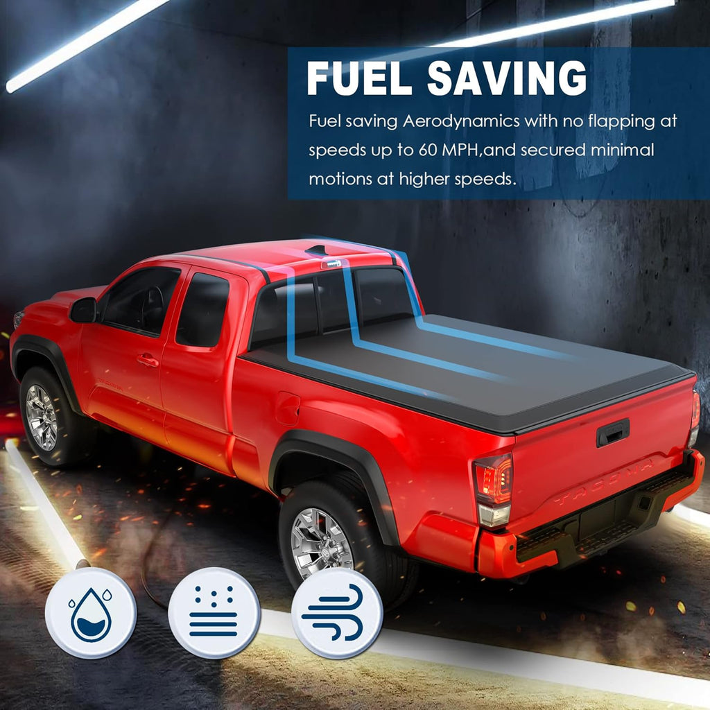 Tri-Fold Soft Truck Bed Tonneau Cover for Toyota Tacoma 5 FT Bed O628773