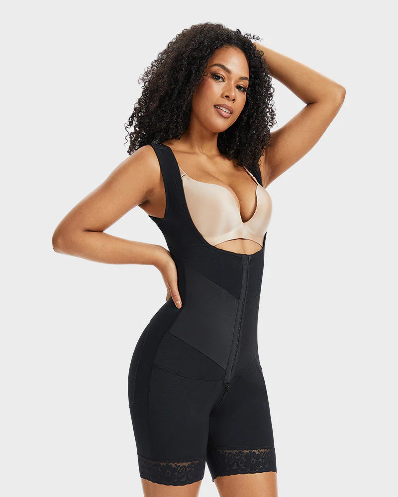 Double-Layer Open Bust Full Body Shaper A839