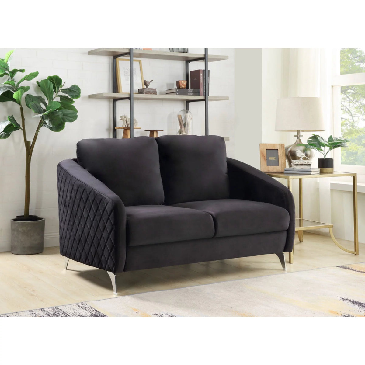 Black Velvet Loveseat K938507