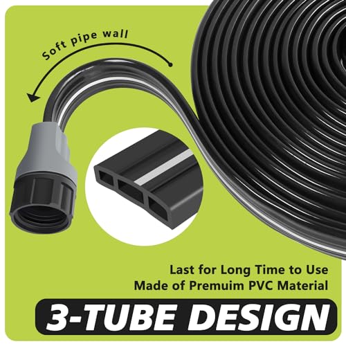 Flat Soaker Hose 100 Ft with Garden Staples and Splitters T678786