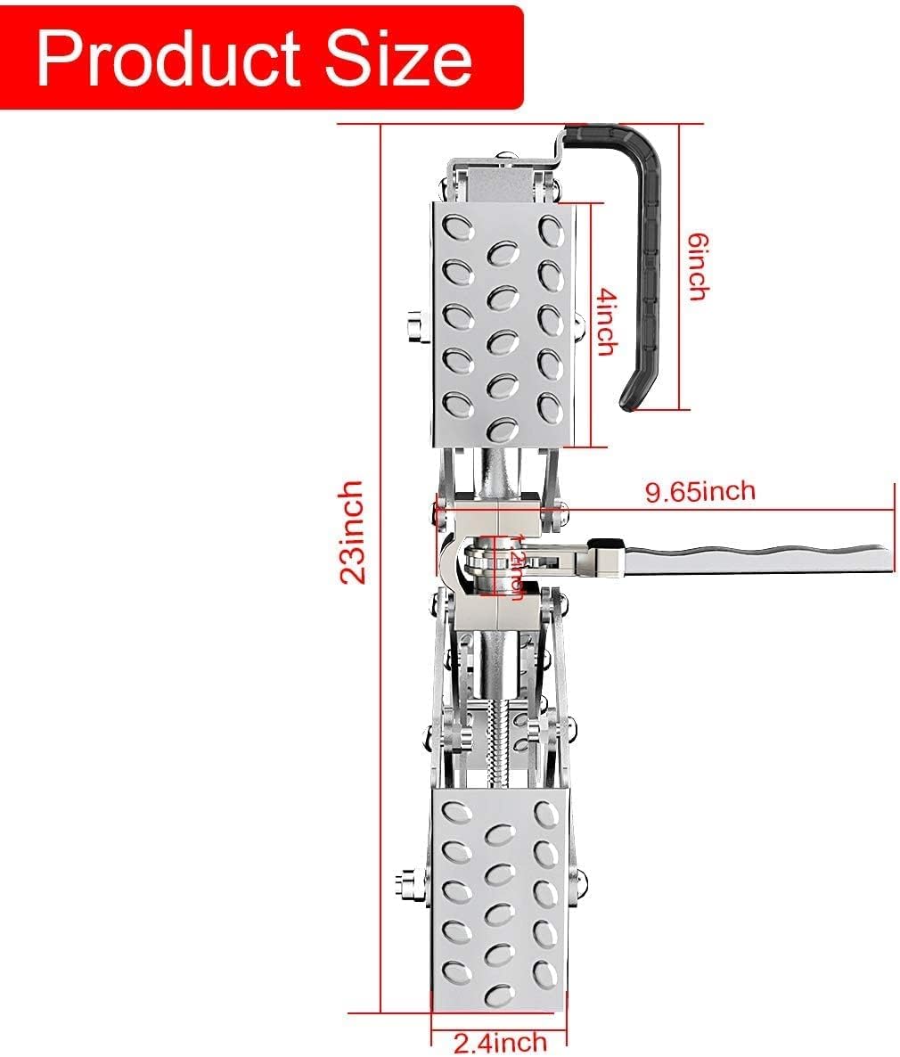 2 Sets X-Shape Wheel Chocks with Integrated Wrench and Anti-Theft Code Lock B8239
