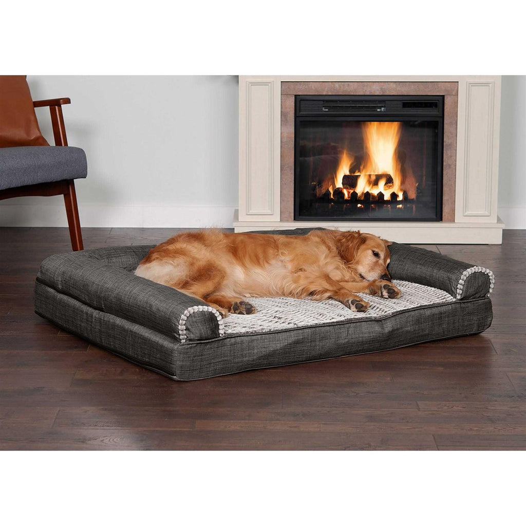 Luxe Fur & Performance Linen Sofa Bed T7056
