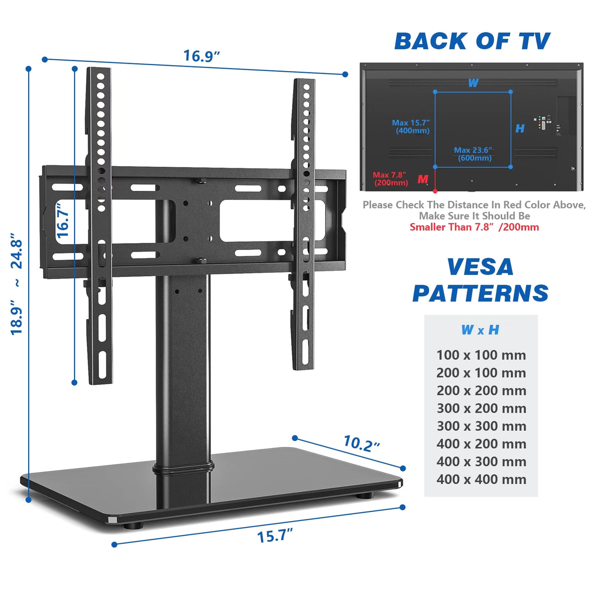 Black Swivel TV Stand V86614
