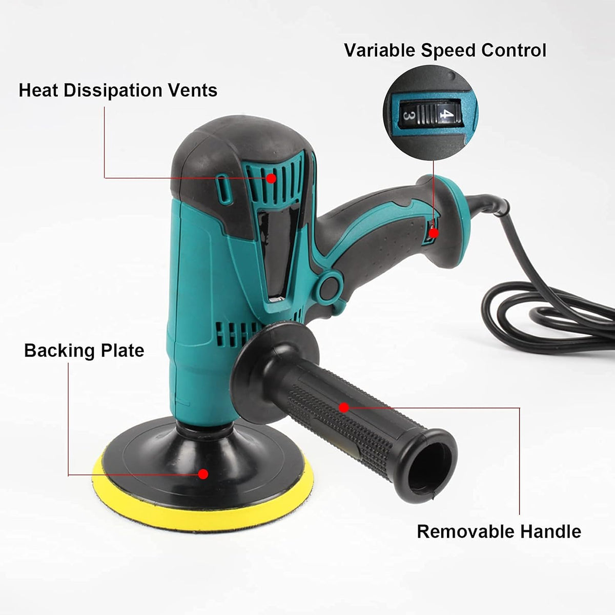 700W Adjustable 6 Speed Car Polisher Buffer Sander Z7686