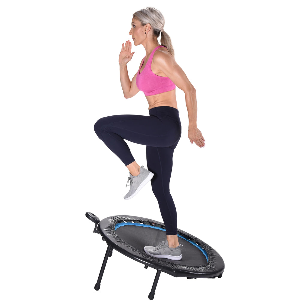36"Wx36"Dx12"H Black Trampoline with Monitor and Adjustable Incline I22797