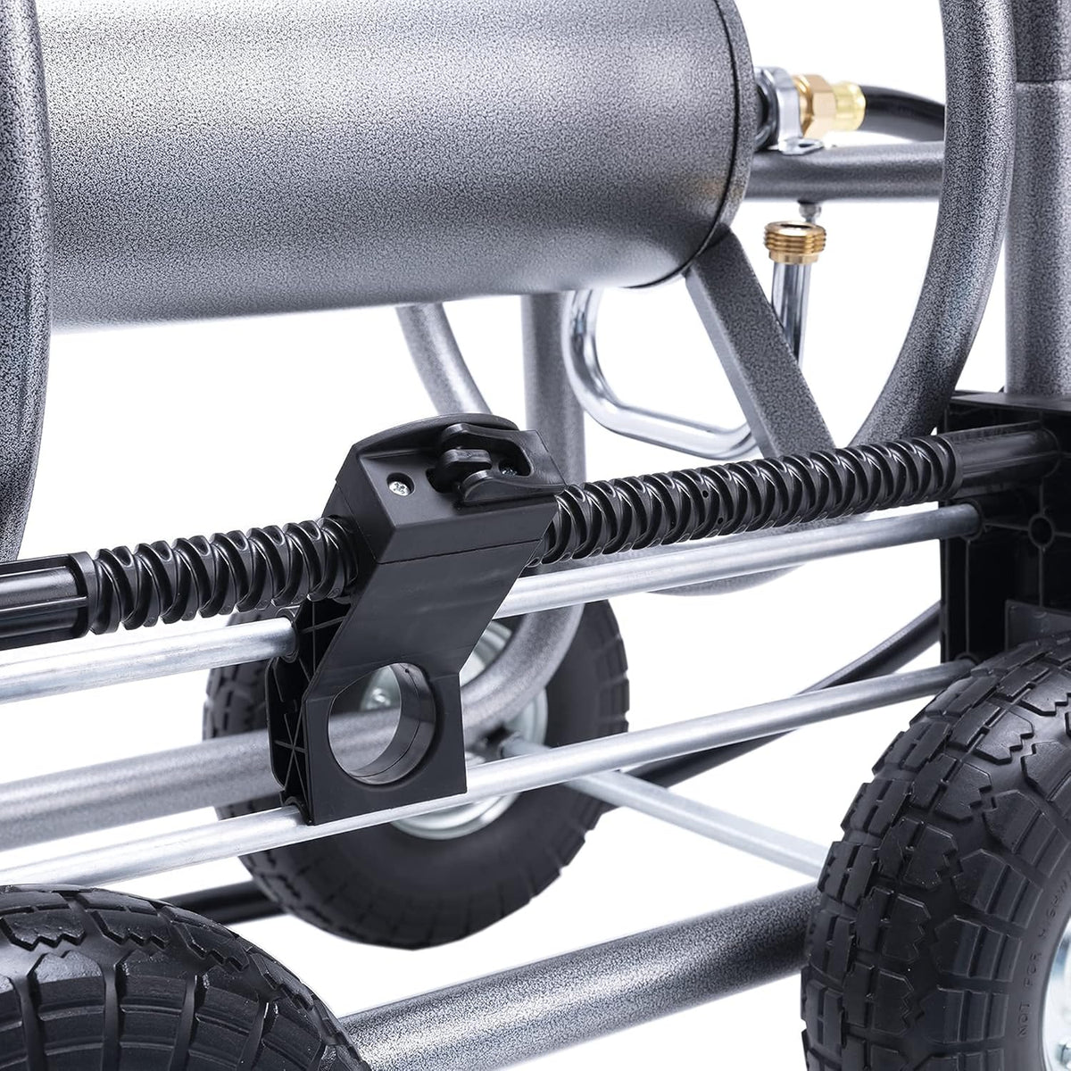 Industrial Hose Reel Cart with 4 Solid Wheels, 250-Feet Capacity G7200