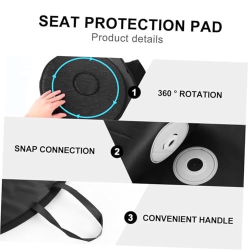 360° Rotating Seat Cushion Non Slip Swivel Seat Cushion Pad C-Black I355007
