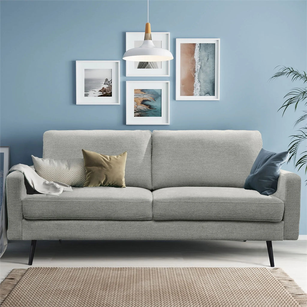 Gray Upholstered Fabric Sofa Q272267