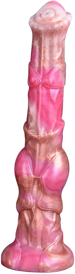 11.81 inch Silicone Pink Knot Dildo with Suction Cup P714