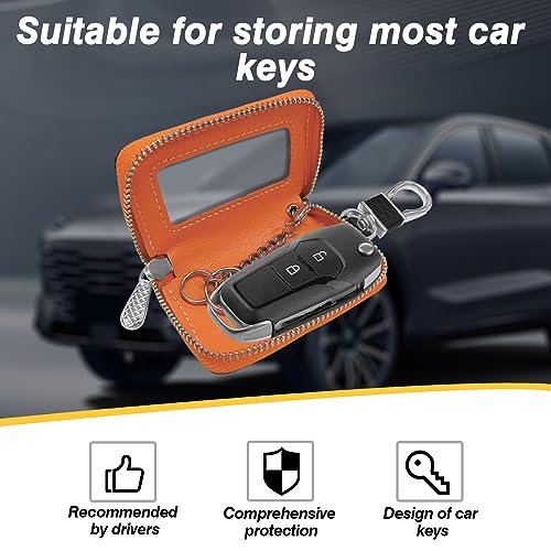 Leather Car Key Fob Cover Case Q8708