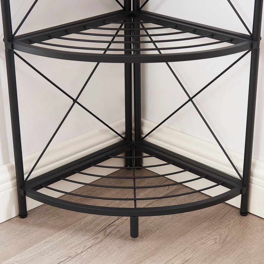 5-Tier Corner Shelf with 2 Folding Baskets L594188